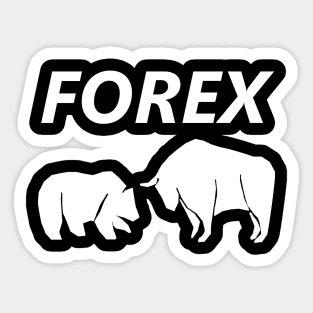 Forex Market, Bull vs Bear fore trader Sticker